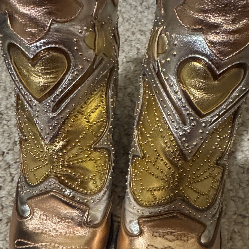 Sophia Webster Gold and Silver Ankle Boots - Picture 3 of 5